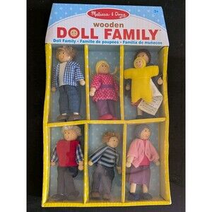 Melissa & Doug Wooden Doll Family 7 Figures New In Package